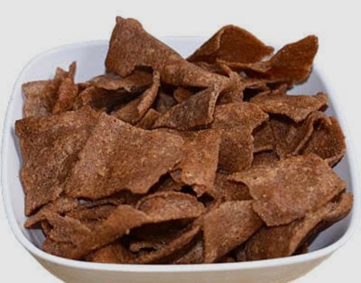 ragi salty chips-100gm-crunchy snack/nutritious grain/often gluten-free.