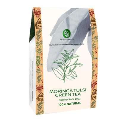 MD Botanicals Moringa Tulsi Green Tea | Ayurvedic Herbal Detox & Immunity Booster | Antioxidant-Rich | Caffeine-Light | 70g Loose Leaf Blend | Natural Wellness Tea