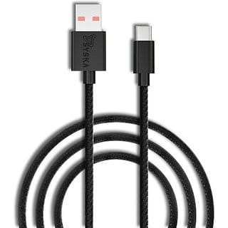 Syska CC-200 1.5 m USB Type C Cable (Compatible with Mobile, Black).