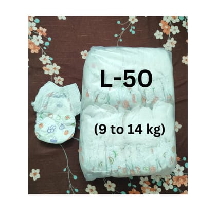 Comfortable Baby Diaper - Pack of 50 - L Size 