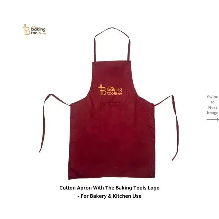 Cotton Apron With The Baking Tools Logo - For Kitchen & Bakery Use
