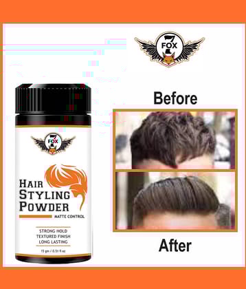 7 FOX Hair Styling Powder for High Volume,  Strong Hold Matte 15 gm