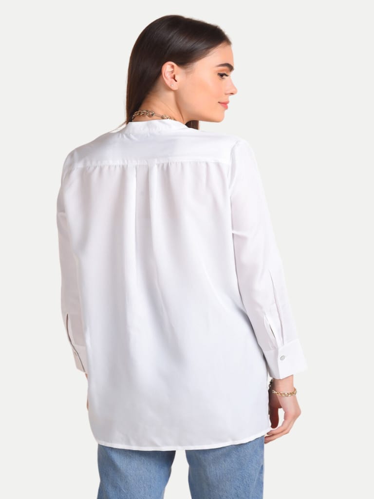 White Geometry Shirt