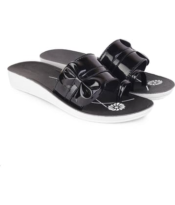 PENNEN Black Women's Thong Flip Flop