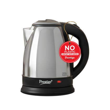 Prestige 1.5L PKOSS Stainless Steel Electric Kettle | 1350 Watts| Elegant Design | Cool-touch Handle and Lid | Automatic Cut-Off and Single-Touch Lid Locking | Black Prestige 1.5L PKOSS Stainless Steel Electric Kettle | 1350 Watts| Elegant Design | Cool-touch Handle and Lid | Automatic Cut-Off and Single-Touch Lid Locking | Black