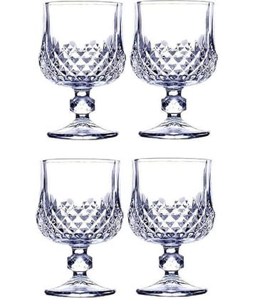 AFAST Designer Glass Glass Wine Glasses 150 ml ( Pack of 4 )