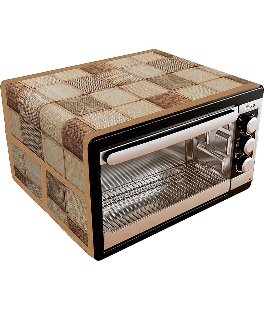 Single PVC Beige Microwave Oven Cover - 20-22L