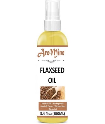 Aromine 100% Pure & Natural Flaxseed Oil- For Hair Growth 100 mL