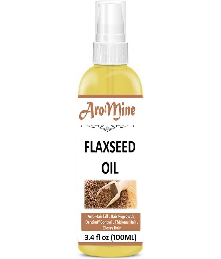 Aromine 100% Pure & Natural Flaxseed Oil- For Hair Growth 100 mL