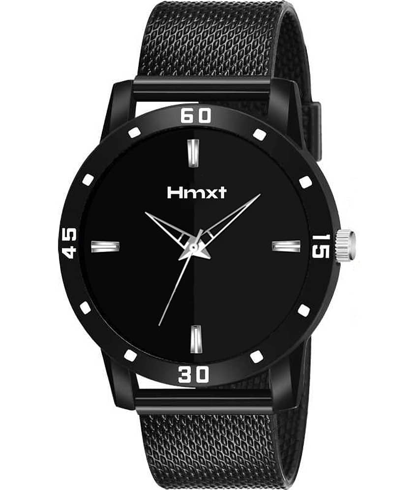 HMXT Black Silicon Analog Men's Watch