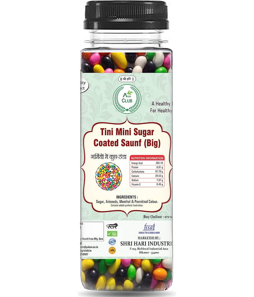 Agri Club Tini Mini Sugar Coated Saunf (Big) 240gm pack of 2 (Each 120gm)
