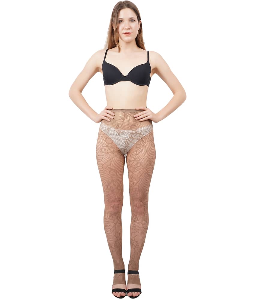PENYAN - Cotton Blend Beige Women's Full length Stockings ( Pack of 1 )