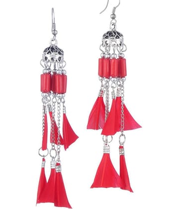 Darshini Designs daily wear red colour earrings for women and girl.