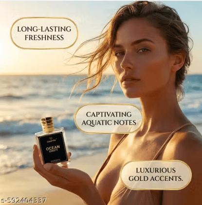 OCEAN Drift Perfume for Women & Men | Fresh and Exhilarating Scent | Long-Lasting Floral Fragrance -50mL
