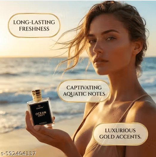 OCEAN Drift Perfume for Women & Men | Fresh and Exhilarating Scent | Long-Lasting Floral Fragrance -50mL