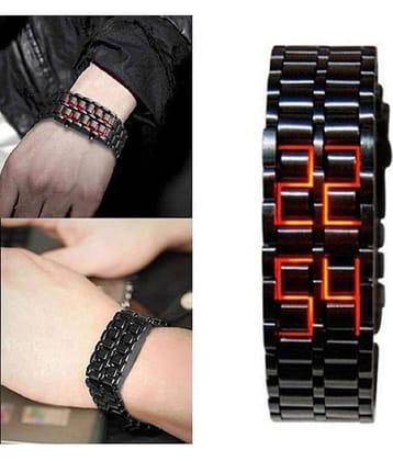 Renaissance Traders - Black Metal Digital Men's Watch
