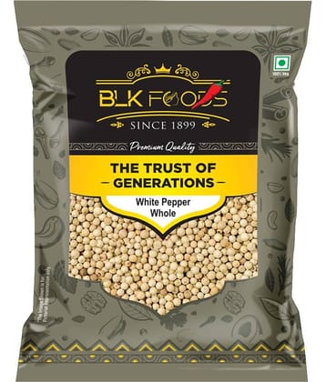 BLK FOODS _Daily White Pepper Whole (safed Mirch Sabut) 400g 400 gm