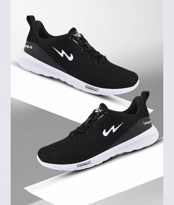 Campus CRUNCH Black Men's Sports Running Shoes