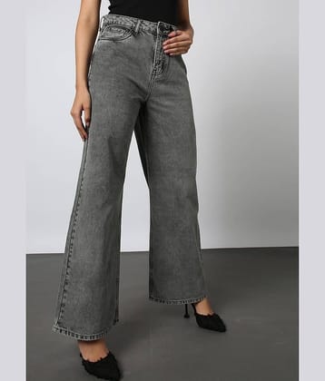 9x denims Women's Straight Fit High-Rise Jeans ( Dark Grey )