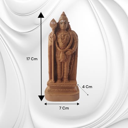 AMS Murugan Idol for Pooja Room | 17 cm Resin Brown Subramanya Swamy Statue | Hindu God Kartikeya Figurine for Home Temple Decor & Spiritual Gift