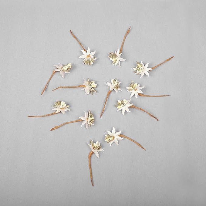 Women White Embellished Hair Accessory Set of