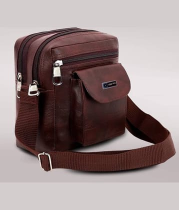 Luggage world 10 Ltrs Brown Sling Bag for Unisex