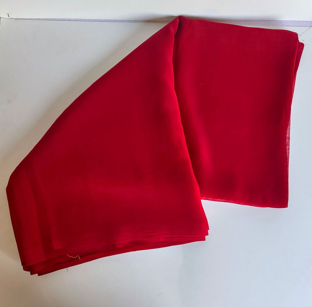 Red Chiffon Fabric by the Yard for Sewing, Apparel, and Home Decor