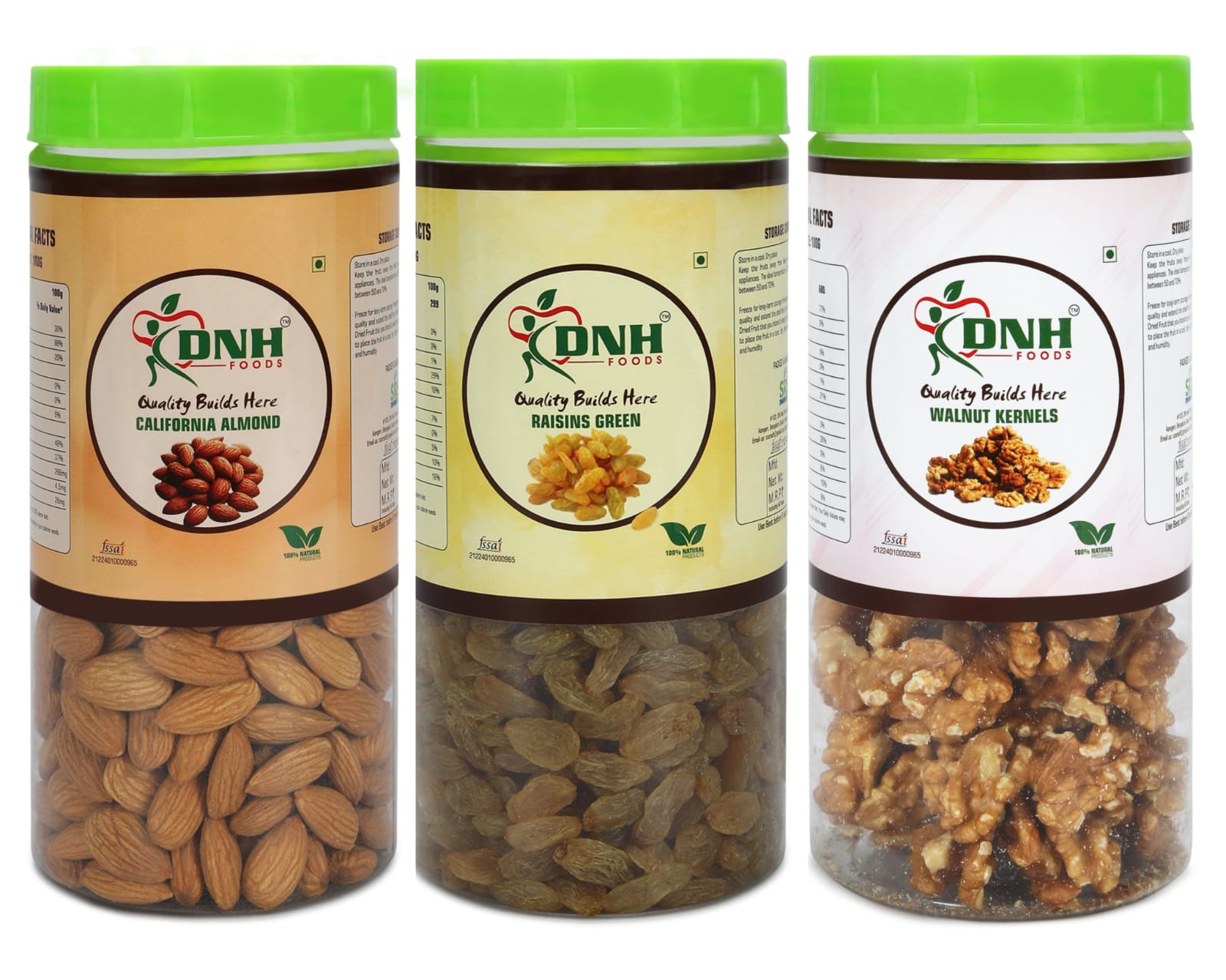 DRY FRUITS COMBO 1.50 KG  PACK  500G X 3 PC