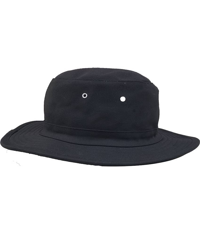 Zacharias Black Plain Cotton Hats