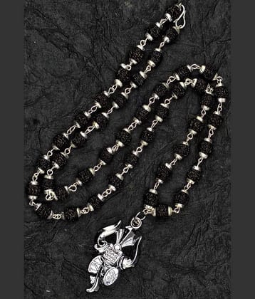 Charms Silver Men's Religious Pendant With Chain ( Pack of 1 )