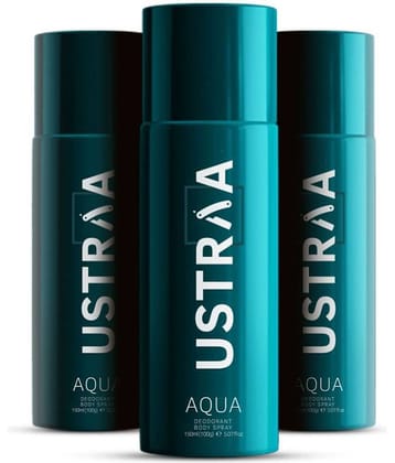 Ustraa - AQUA Deodorant 450ml - Pack of 3