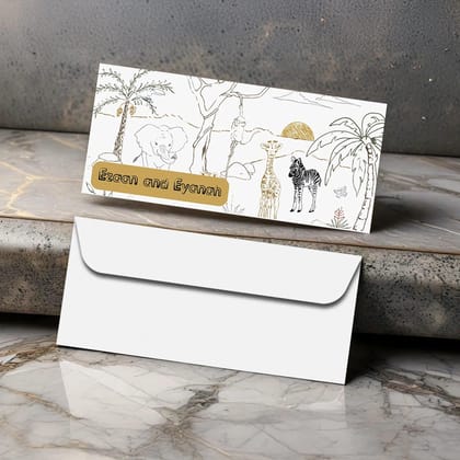 Personalised Money Envelopes - Wildlife Theme - Set of 20