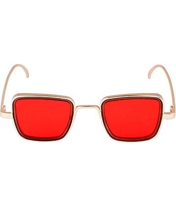 Kanny Devis - Gold Rectangular Sunglasses ( Pack of 1 )