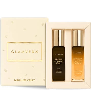 Glamveda Desert Dreams Duo - Dreaming Dubai Oud & Night Nomade Oud Luxury Pure Perfume, Long-Lasting, 20ml each (Pack of 2)