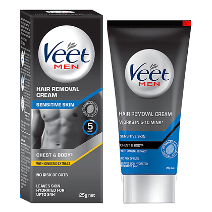 Veet Hair Removal Cream For Men - Sensitive Skin, 25 g