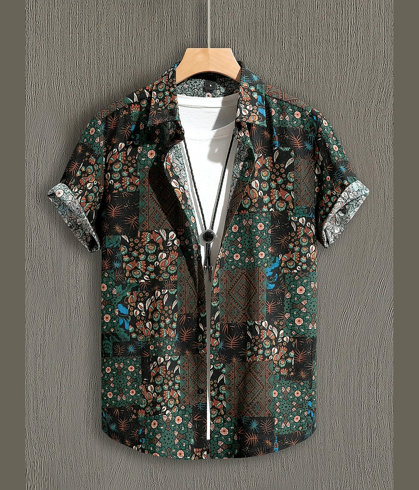 AAPSKA Poly Cotton Regular Fit Printed Half Sleeves Men's Casual Shirt - Multi ( Pack of 1 )