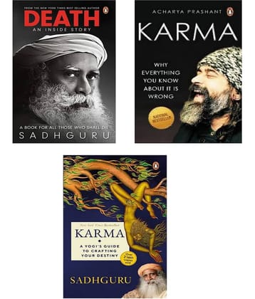 ( Combo of 3 books ) Death; An Inside Story & Karma A Yogi's & Inner Engineering - paperback