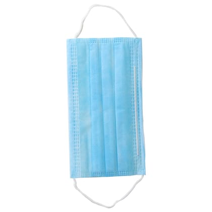 FAIRBIZPS Fabric Disposable Face Mask with Nose Clip (Blue, Pack of 50), 3 Ply Mask, Suitable for Home, School, Office and Outdoors Pack of 2