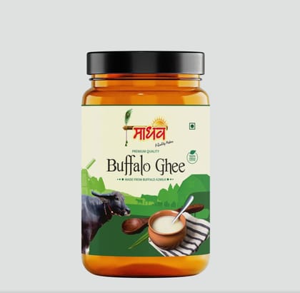 Madhav Buffalo Ghee (100ml) | Pure & Traditional Danedar Ghee | Cooking & Daily Nutrition