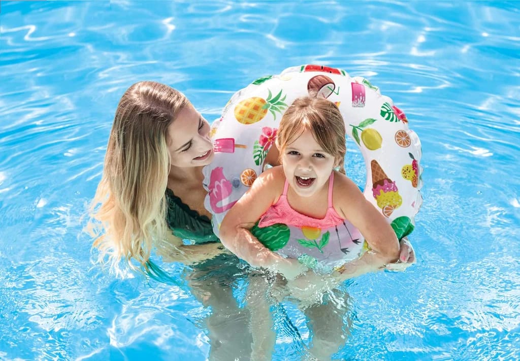 Swimming Ring for Kids Boys and Girls | Multicolor Intex Swimming Tube for Kids (3-6 Years)-Pack of 1