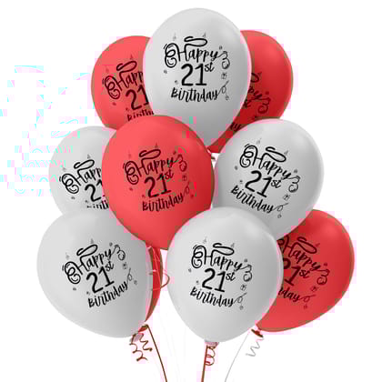 Happy 21th Birthday Party Decor Balloons pack of 30-181292