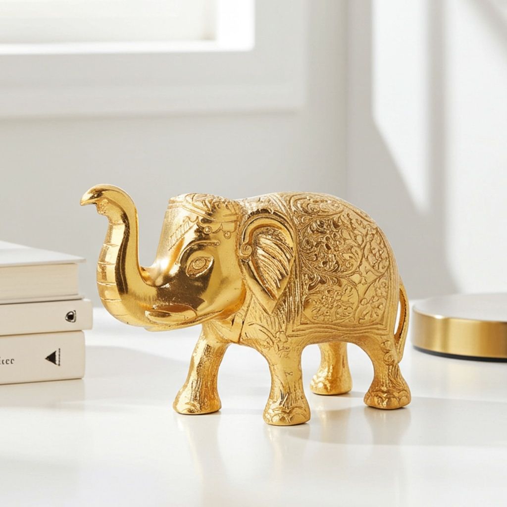 Aluminium Showpiece Elephant Small (ASMAS240 A)