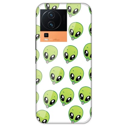 Alien - Clear Printed Silicone Case For iQOO Models-iQOO Neo 7 Pro 5G