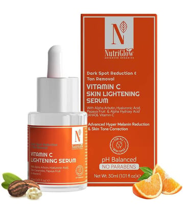 NutriGlow Advanced Organics Vitamin C Skin Lightening Serum with Hyaluronic Acid, 30ml