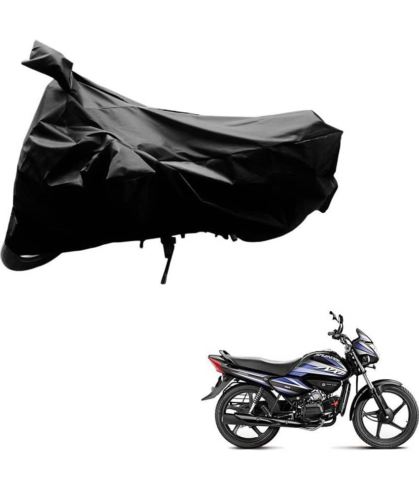 AutoRetail Dust Proof Two Wheeler Polyster Cover for Hero Splendor NXG (Mirror Pocket, Black Color)