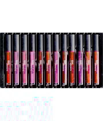 SH.Huda Creamy Matte Beauty Liquid Lipstick Set of 12 Pcs Multicolor Lipsticks for Women