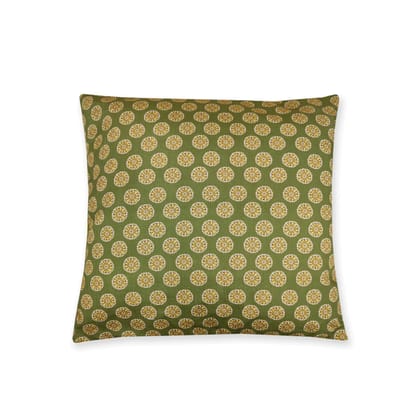 Olive Lotus Chakra Cushion Cover