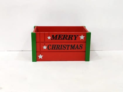 Rave Creations PVC Christmas Decorative, Rectangular Empty Gift Basket Hamper for X-mas festival