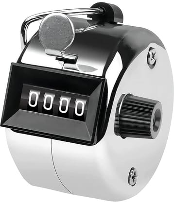 Tally Counter, 4-Digit Metal Hand Finger Counter for Jaap Counter, Tasbeeh Counter, Counting, Knitting, Coaching Golf, Lap, Fishing (Pack of 1)