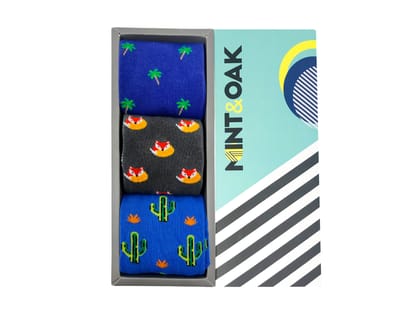 Sole Vibes Set-of-3 Crew Socks for Men